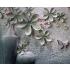 3D Çiçek Saksı Kelebek Desen Duvar Kağıdı 4270