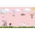 Balon Bulut Sevimli Hayvanlar Çocuk Duvar Kağıdı 3523