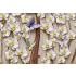 Kabartma Görünümlü Çiçek Ağaç Kelebek Desen Duvar Kağıdı 3785