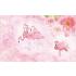 Pembe Çiçekler ve Flamingo Desen Duvar Kağıdı 2955