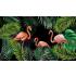 Yaprak Flamingo Desen Duvar Kağıdı 35252