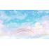 Sulu Boya Gökkuşağı Bulutlar Yıldızlar Çocuk Duvar Kağıdı 4836