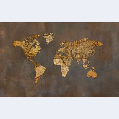 3D Eskitme Harita Desen Duvar Kağıdı 4981