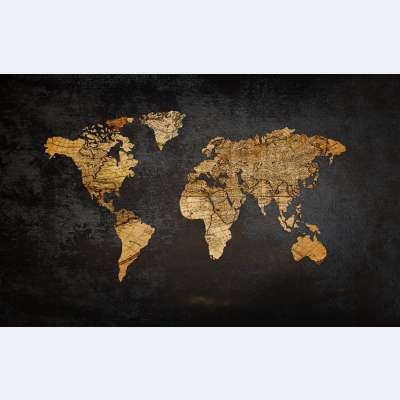 3D Eskitme Harita Desen Duvar Kağıdı 5016