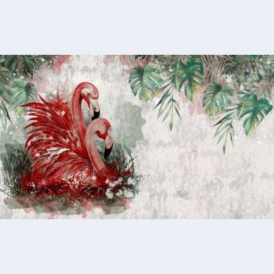 Flamingo Desen Duvar Kağıdı 2777