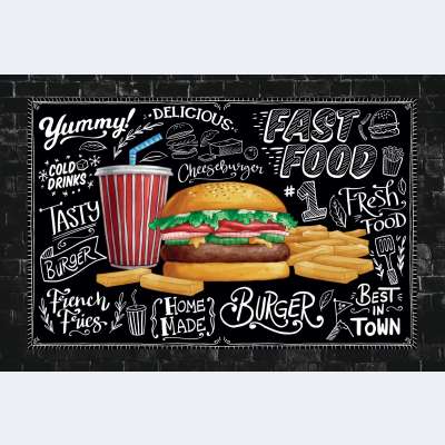 Fast Food Burger Cafe Duvar Kağıdı 4641