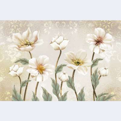 Çiçek Yaprak Desen Duvar Kağıdı 4326